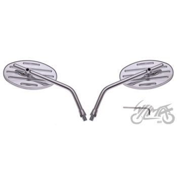 Tahavaatepeegel ovaalne, kroomitud M10 (paar)