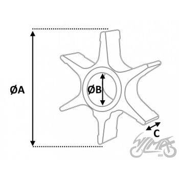 Veepumba impeller Yamaha