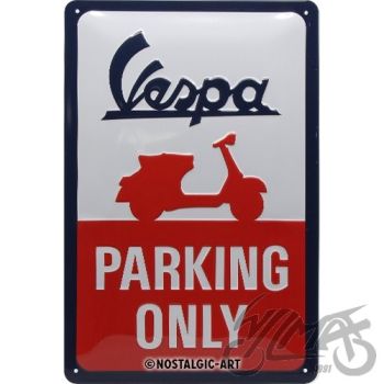 Märk (plekist) 20x30 vespa parking only
