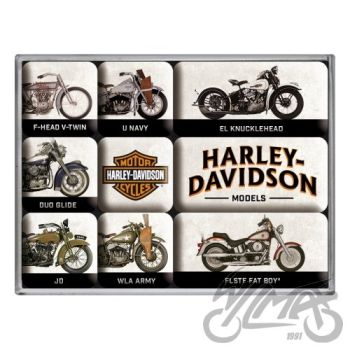 Magneti komplekt (9 tk) - Harley-Davidson mudelitabel