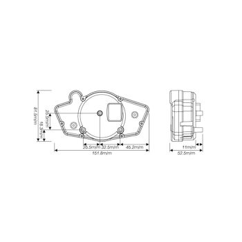 Spidomeeter Koso RX1N must, valge