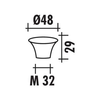 intake cone / bell mouth Polini M32x1.25 for PHBG carburetor