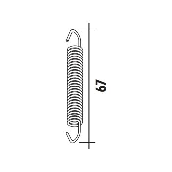 väljalaskevedru Polini koos vibratsioonisummutiga 67mm