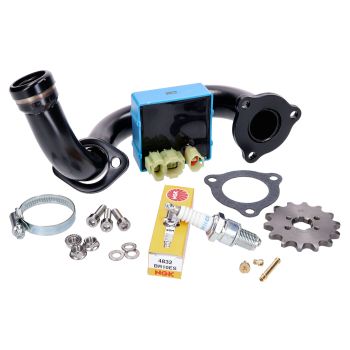 101 Octane piiramiskomplekt Premium/must kollektor Derbi Senda, Aprilia RX 50, SX 50, Gilera RCR, SMT 2018- (Euro4)