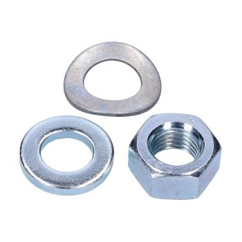 OEM Standard esitelje standardosade komplekt M12x1,5 koos ratta rummu katte pesuriga mudelitele Simson S50, S51, S53, S70, S83, SR50, SR80