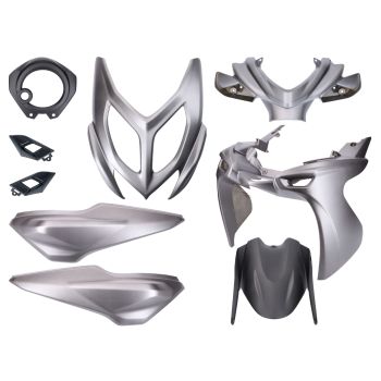 kattekomplekt must/hall, matt 9-osaline Yamaha Aeroxile, MBK Nitro 50cc 2013-