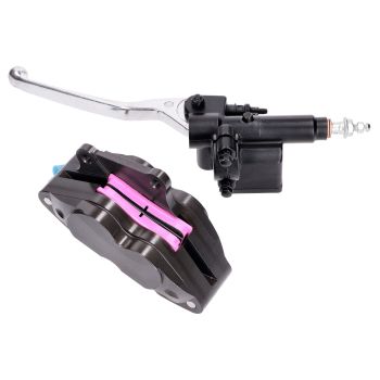 brakes upgrade kit with 4-piston caliper for Vespa GTS, Primavera, Aprilia Sportcity, Derbi Boulevard, Gilera DNA, Runner, Malaguti Madison, Piaggio 50-300ccm