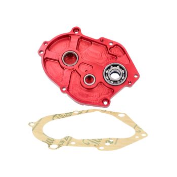 gear cover / transmission cover Racing TPR Factory CNC red anodized for Minarelli long type