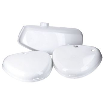 fuel tank with side cover white for Simson S50, S51, S70