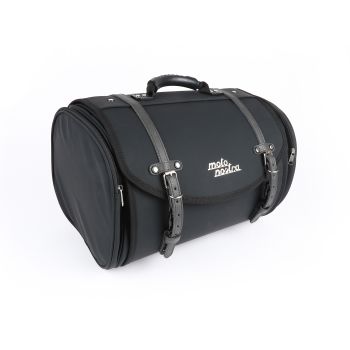 Roll bag (large) for carrier (alternative to topcase) -MOTO NOSTRA Classic ´PU´ 480x300x270mm- suitable for e.g. Vespa, Lambretta, GTS, GTV, LX/LXV, ET4, S50-150, Sprint, Primavera - 35 litres - black