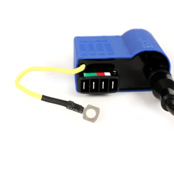 CDI-set - incl. spark plug connector and ignition cable -BGM PRO- Vespa PX (-05/2011), Rally200 (Ducati), PK XL, ET3 - blue