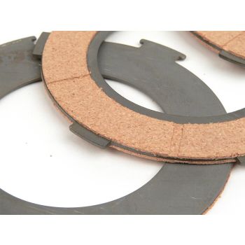 Clutch friction plate set -BGM ORIGINAL Vespa type 6 springs (PX80, PX125, PX150)- 3 plates