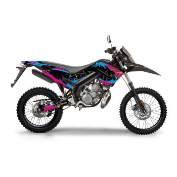 dekaalikomplekt must-roosa-sinine matt Gilera RCR 50 2018 jaoks