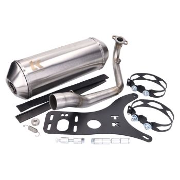 väljalaskesüsteemi Turbo Kit GMax roostevaba teras Peugeot Django 125/150AC 4T 14-20 jaoks