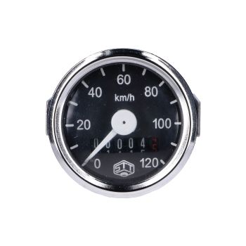 speedometer Schmitt 120km/h round shape 48mm for Simson, MZ GS, Puch Maxi, Hercules moped