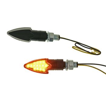 Suundvalgusti kompl.M10 LED must Arrow Klarglas