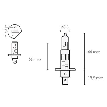 Pirn Halogeen H1 P14,5s 12V 55W