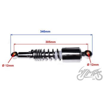 Amordid (paar) 30,5 cm (silma sentrist) - kroom