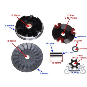 NRG50 QUANTUM TUNING variaatori komplekt