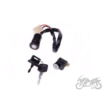 Süütelukk koos roolilauti lukuga, 2 asendit, 4-ne isane pistik.