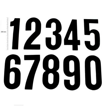 TMV Digits 200mm Black '8' (20pcs)