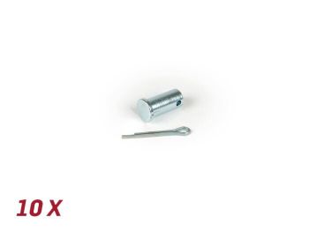 Clevis pin Ø=5.4x11mm + splint, rear brake -BGM ORIGINAL- Vespa V50, 50N, PV125, ET3, PK S, PK XL1, PK XL2, ETS, VNA, VNB, VBA, VBB, Super, GL, GT, GTR, TS, Sprint, GS, SS, Rally, PX - 10 pcs