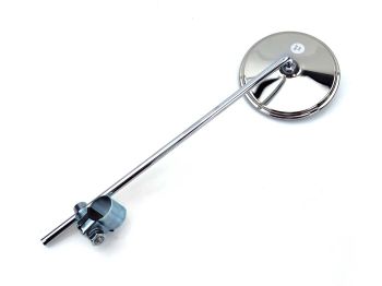 Mirror bumm stainless steel round with clamp for Zündapp, Kreidler, Hercules, Miele, DKW, NSU, Horex, Puch, Gritzner