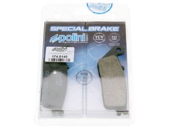 brake pads Polini organic for Kymco Xciting 400i, Daelim, Kawasaki