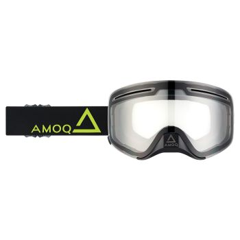 AMOQ Vision Vent+ Magnetic Skoterglasögon Black-HiVis - Clear