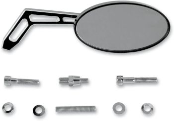 MIRROR CUTOUT OVAL RT BLK
