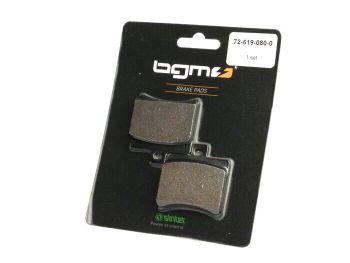 Brake pads -BGM 50.9x53.5mm- Sachs Speedjet 50, Aprilia SR 50cc 2000 (r), Atlantic (Arrecife) 125cc 2003 (r), Scarabeo 125cc 1998 (r), Scarabeo 150cc 1998 (r), Atlantic (Arrecife) 200cc 2003 (r), Scarabeo 200cc 2001 (r), Leonardo 250cc 1999 (r), Atlantic