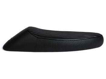 Seat -BGM PRO Sport- Vespa PX (-1983), Sprint, GT, GTR, Super, TS, GL, VNA, VBA, VNB, VBB, T4 - with flat fuel tank also fits Rally 180/200, GS160, SS180 - without lock - black piping