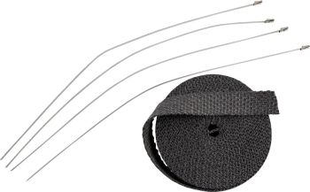 WRAP EXH 1X25' BLK W/TIE