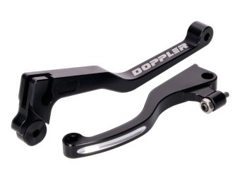 brake and clutch lever set Doppler CNC black for Derbi Senda DRD Pro