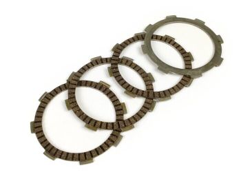 Clutch friction plate set -BGM PRO SPORT- type Honda CR80, for BGM PRO Superstrong CR, CR 2.0 Ultralube clutch spider, Ø=110mm- 4 discs