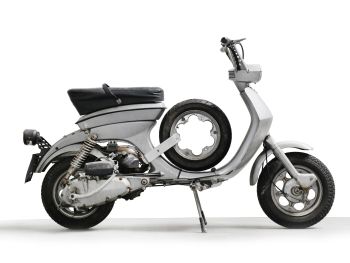 Spare wheel carrier -BGM PRO- Lambretta Lui, Luna, Vega, Cometa- stainless steel