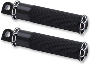 FOOTPEGS - BEVELED - BLACK
