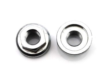 Wheel nut Pränafa steel 2 pieces for Zündapp Bergsteiger M 25, 50, moped, moped type 434, Combinette 423 S, Falconette 425, 428