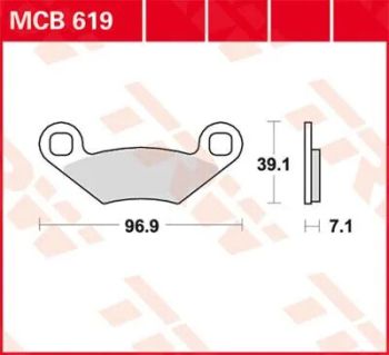 BRAKE PAD TRW MCB619