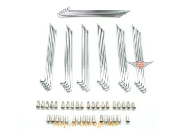 Spokes chrome 151mm 3,18mm 90° with nipple 3,47mm 36 pieces for Kreidler, Florett RS, RMC