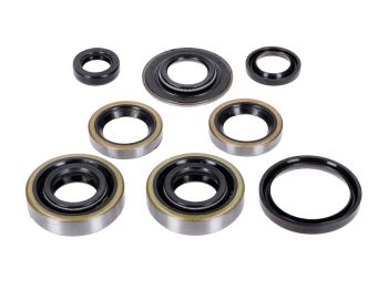 Oil seal set 8-piece 15x30x7 15x31.5x3.5 16x24x4 25x31.2x4 10x16x4.5 for Hercules, Miele, DKW, KTM, Göricke, Gritzner, Sachs 50/AMA X, AMAL AMA SF, AL S, 3 LS