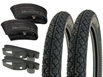 tire set Heidenau K36/1 2.75-16 M/C 46J TT w/ inner tube