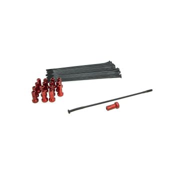 SPOKE KIT RR 16 BK/RD