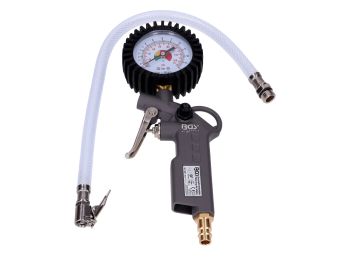 Compressed air tire inflator with barometer 0-8 bar 1/4 inch BSP
