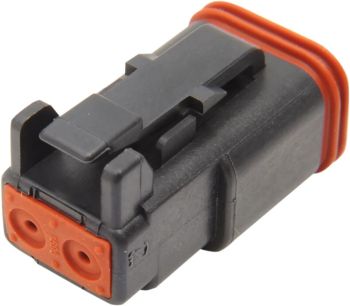 PLUG DEUTSCH BLACK 2 PIN