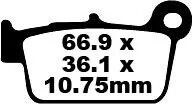BRAKE PAD CARBON TT DIRT