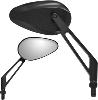 MIRROR PU TEARDROP BLK