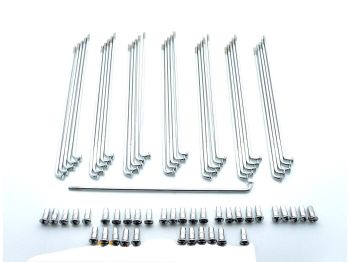 Spokes chrome 181x3mm with nipple (36 pieces) for Zündapp KS 50, GTS 550, C 50 Sport, Super