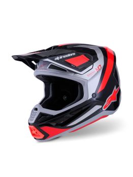 HELMET SM7 RISE BLK/RD/SILV XS