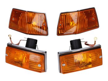 indicator light set complete front and rear, orange for Vespa PX 125-200, Vespa T5